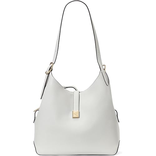 kate spade new york Deco Pebbled Leather Large Shoulder Bag, Stone Path