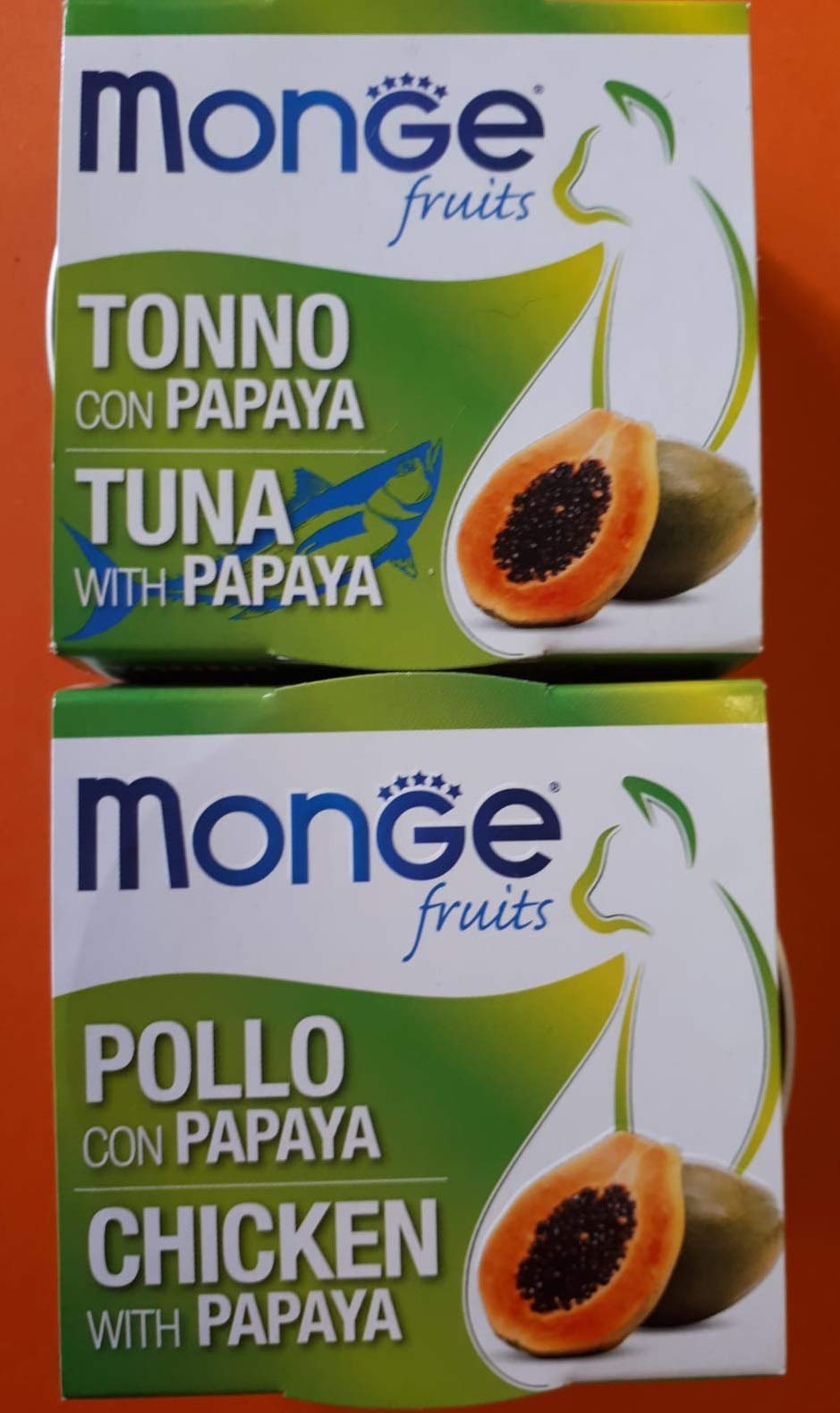Monge 50 Pueden Pollo O ATÚN con Frutas para Gatos 80 GR