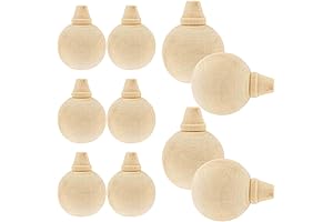EXCEART 10pcs Unfinished Christmas Wooden Ornaments Blank