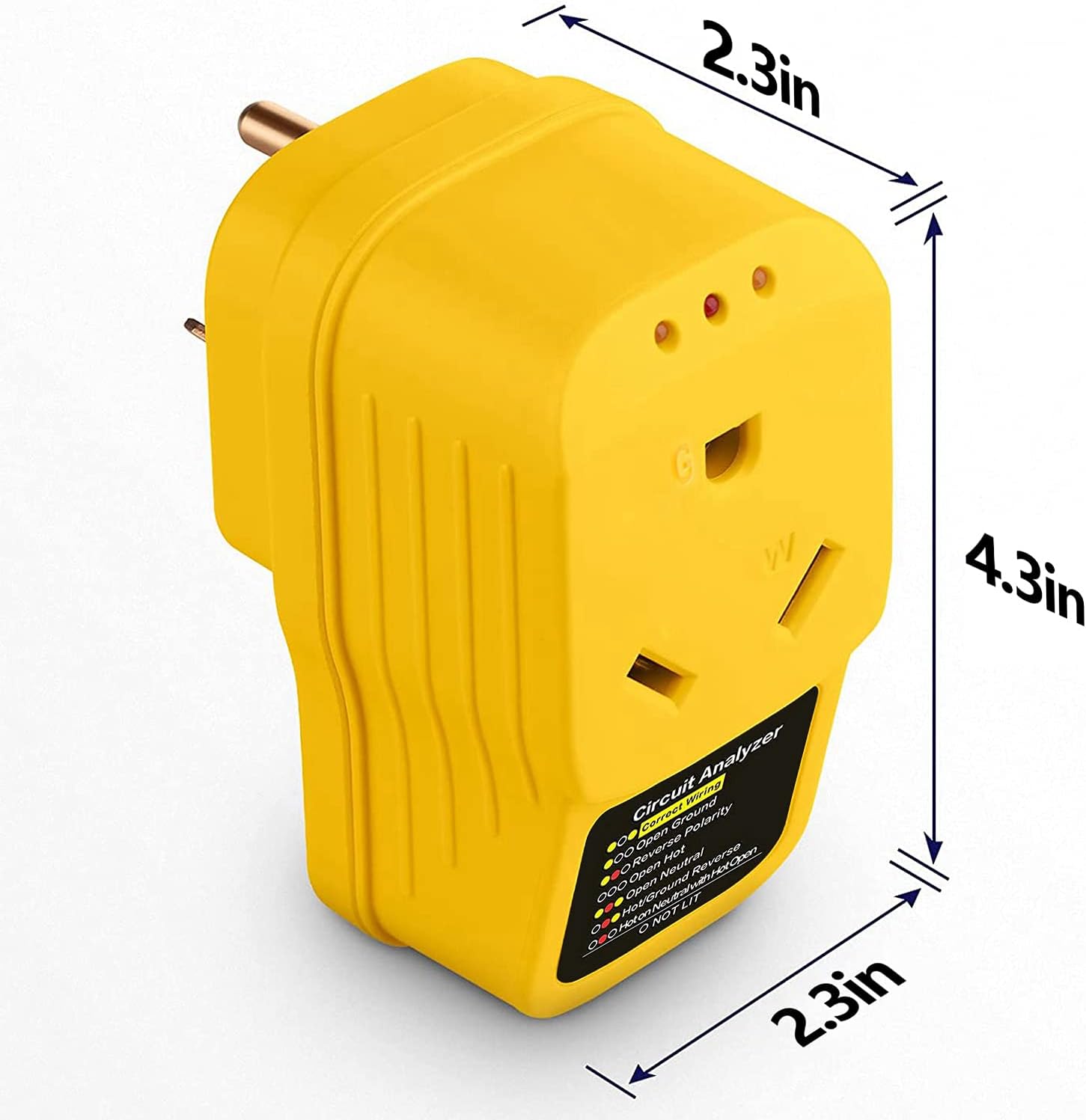 PANGPANGTAN RV Surge Protector 30 Amp, Surge Guard Full Protection Circuit Analyzer with LED Indicator Light, Rv 30Amp Male to 30Amp Female for RV Camper (125V/1050J) : Automotive
