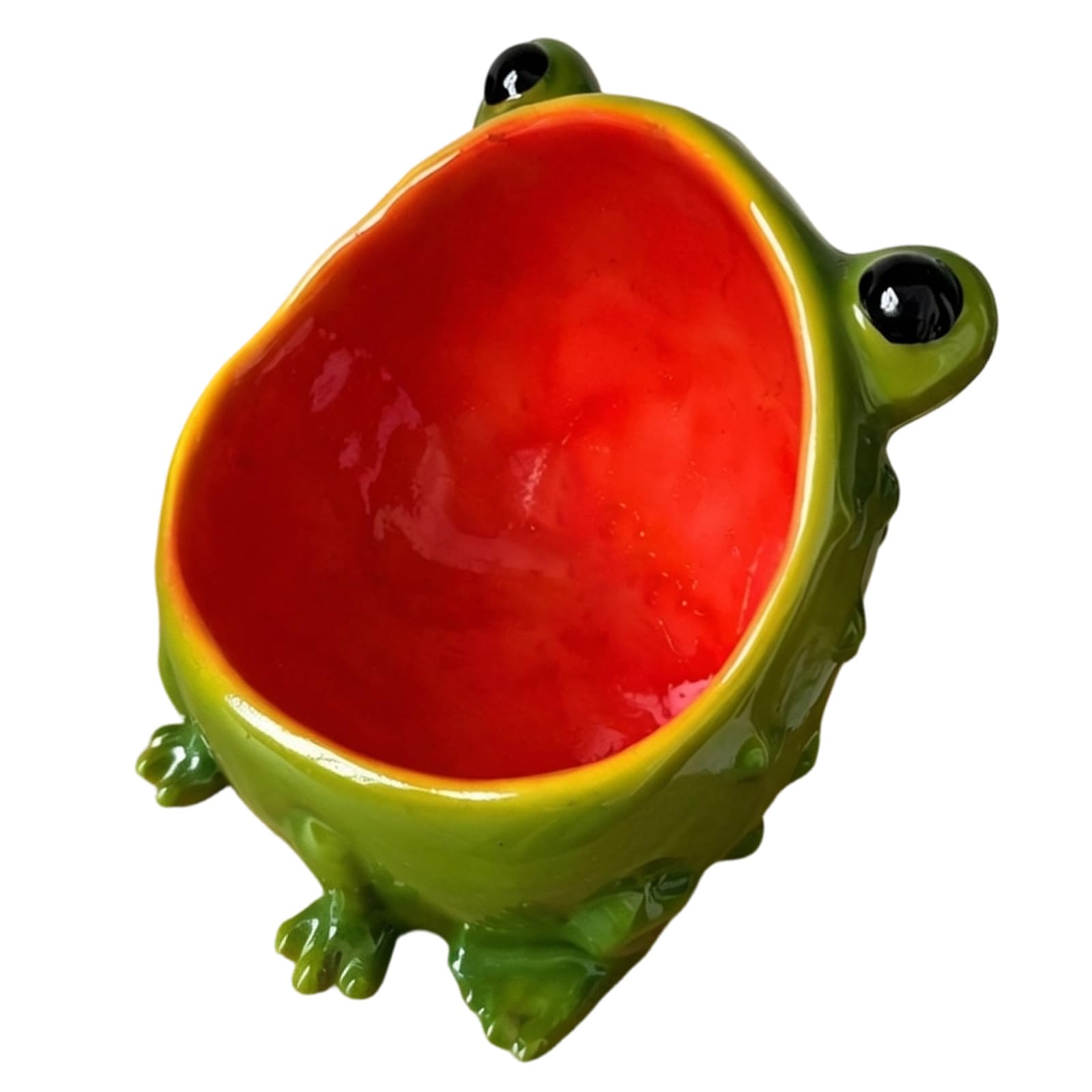 Elnwnnkc Decorative Frog Jewelry Organizer Bowl with Glossy Resin Finish, Compact Catchall for and Small Essentials on Vanity, Shelf or Entryway Table Frog Catchall Bowl Jewelry Organizer Vanity