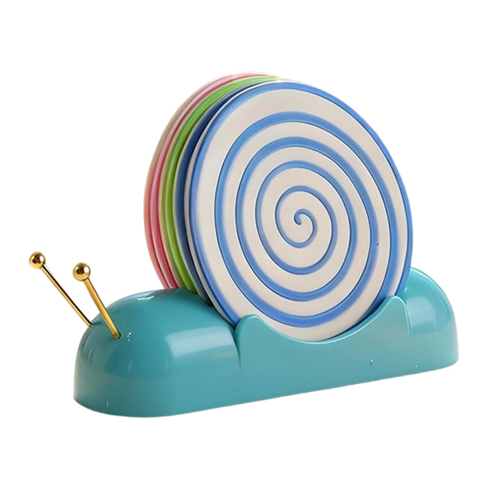 JSGHGDF Colorful Silicone Snail Coasters Heatproof Mats for Kitchen Offices and Outdoor Picnics Coffee Cup Rack