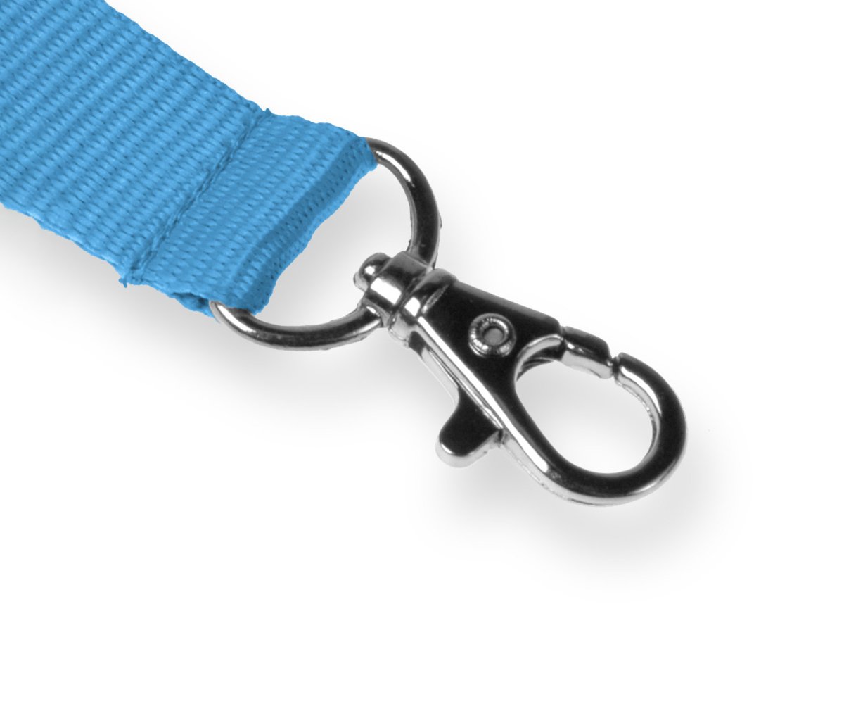 Kandinsky 25 Stück - SCHLÜSSELBÄNDER HELLBLAU - Original Schnellverschluss 20mm x 900mm Lanyards Umhängebänder geeignet für Messen und Veranstaltungen.