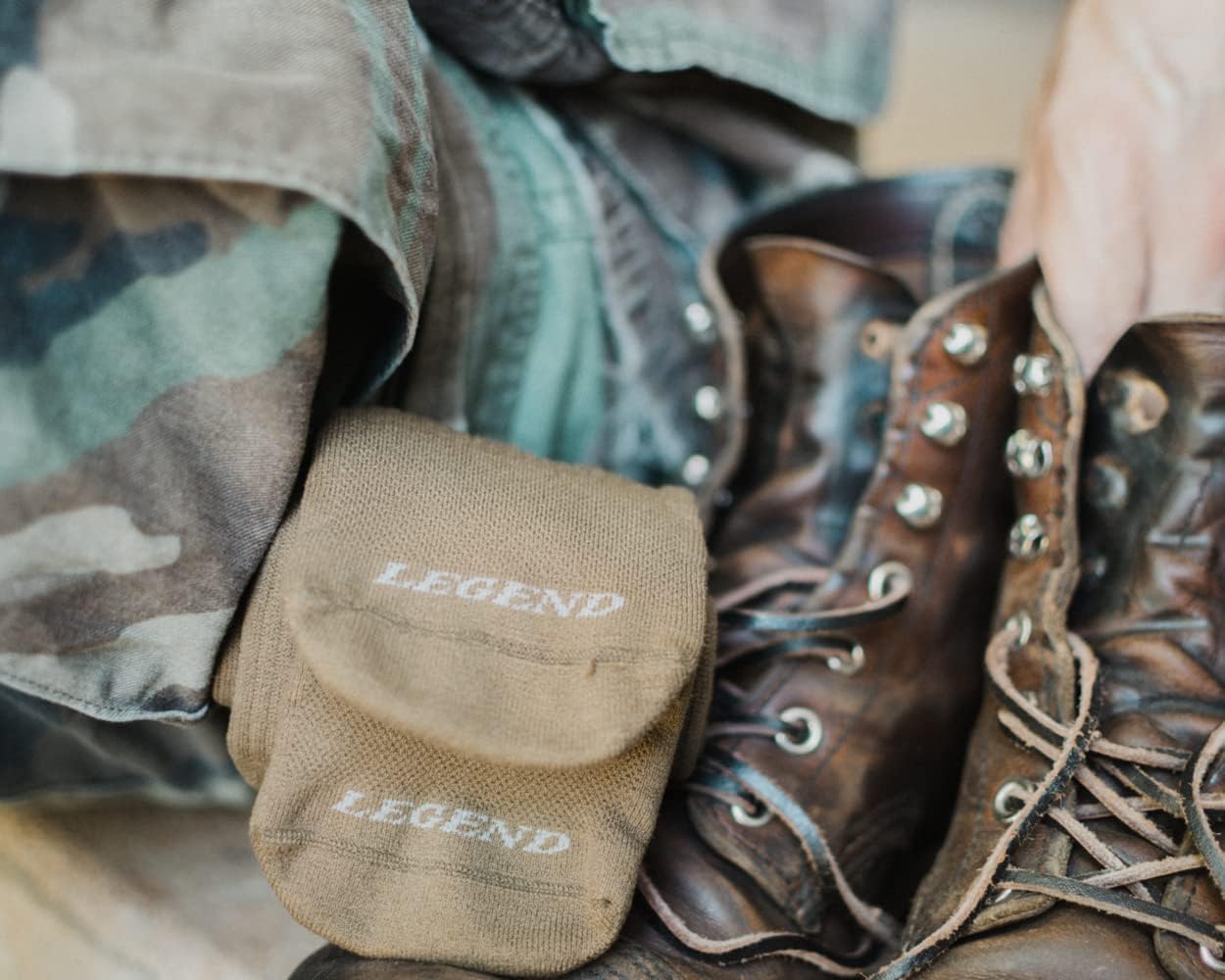 LEGEND Compression Tactical Mid-Calf Boot Socks - Warm Weather Moisture Wicking Nylon Military Socks - Image 8