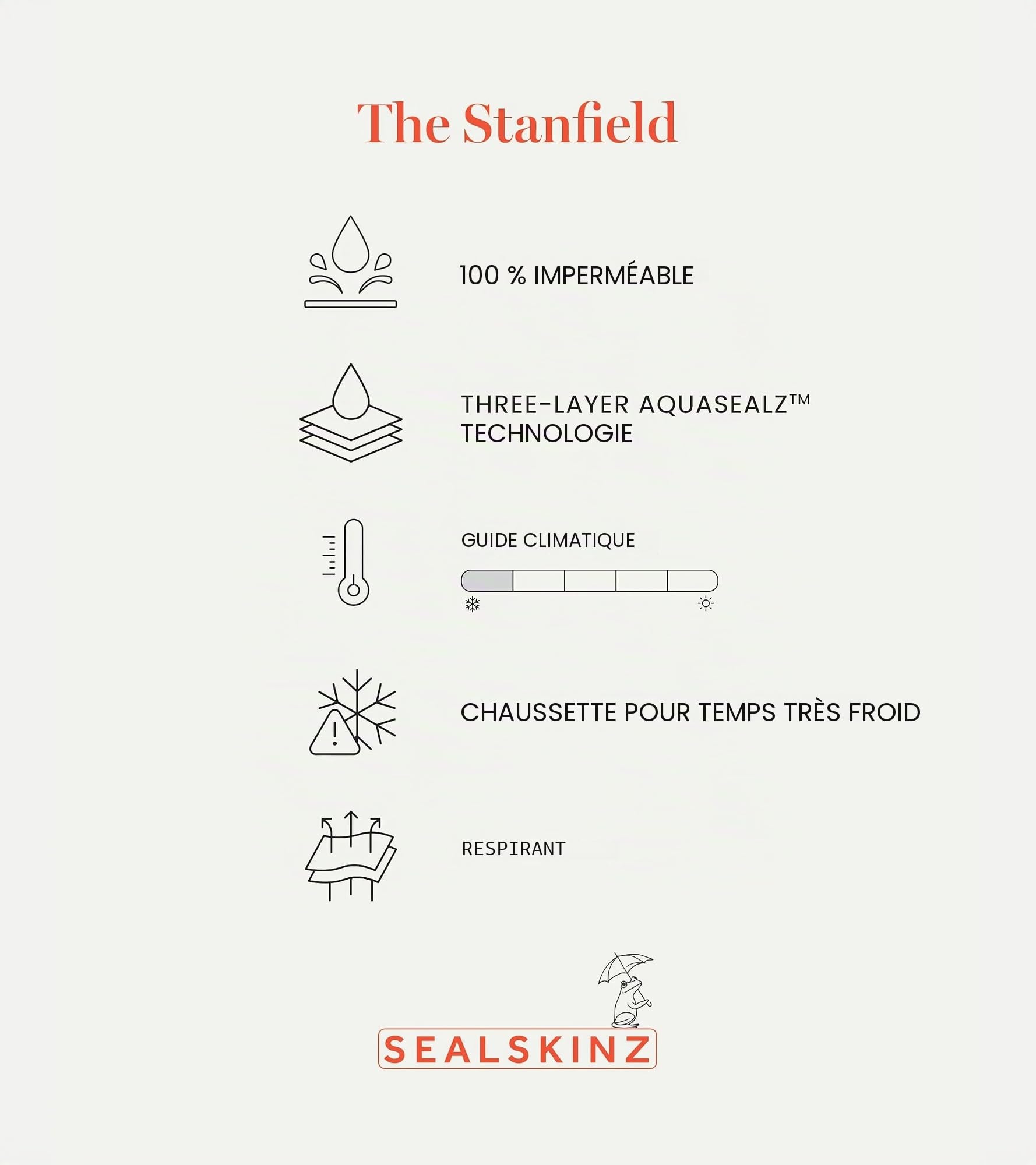 SEALSKINZ unisexe chaussette imperméable de taille moyenne pour le temps froid extreme
