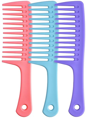 Peine de dientes anchos y peine desenredante de cabello grande, cepillo duradero para el mejor peinado y cuidado profesional del cabello, adecuado