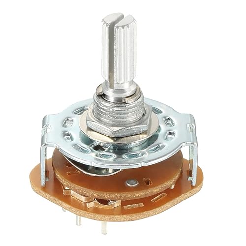 Selector de banda Interruptor giratorio 2P3T 2 polos 3 posiciones, cubierta simple [para radio, TV, unidad de control de máquina industrial] - 1