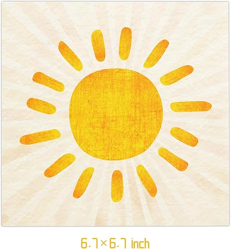 Miniatura 3 de Paquete de 40 decoraciones de cumpleaños inspiradas alrededor del sol, suministros de fiesta de cumpleaños boho Sun One, incluye 20 platos de papel,