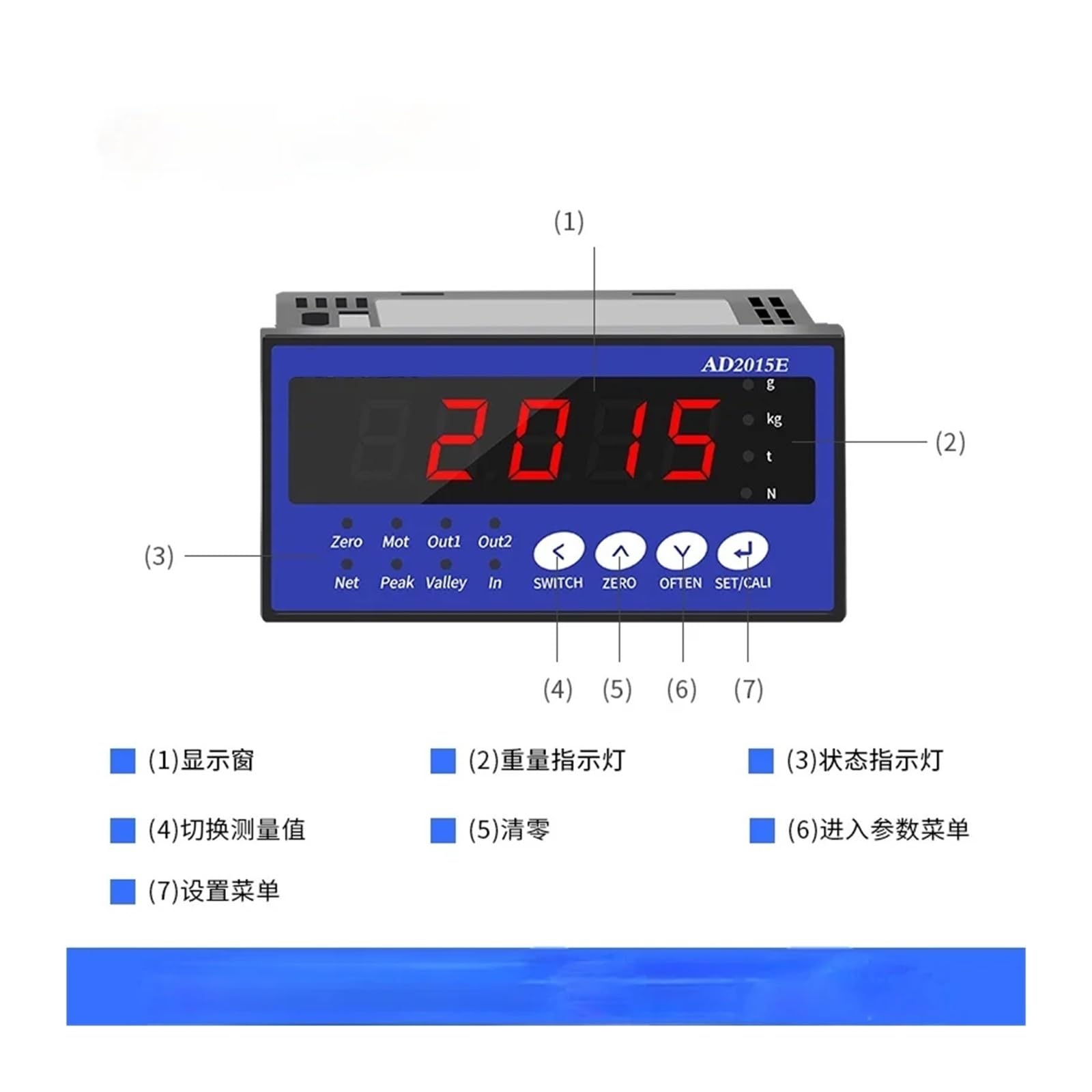 Weighing Display Controller, Instrument Peak RS485 Two-Channel Relay Output