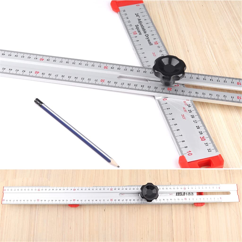 HBJWOV 60CM High Precision Angle Ruler Woodworking Scribe Drawing Marking Gauge Crossed-Cut T-Type Ruler Measuring Tools