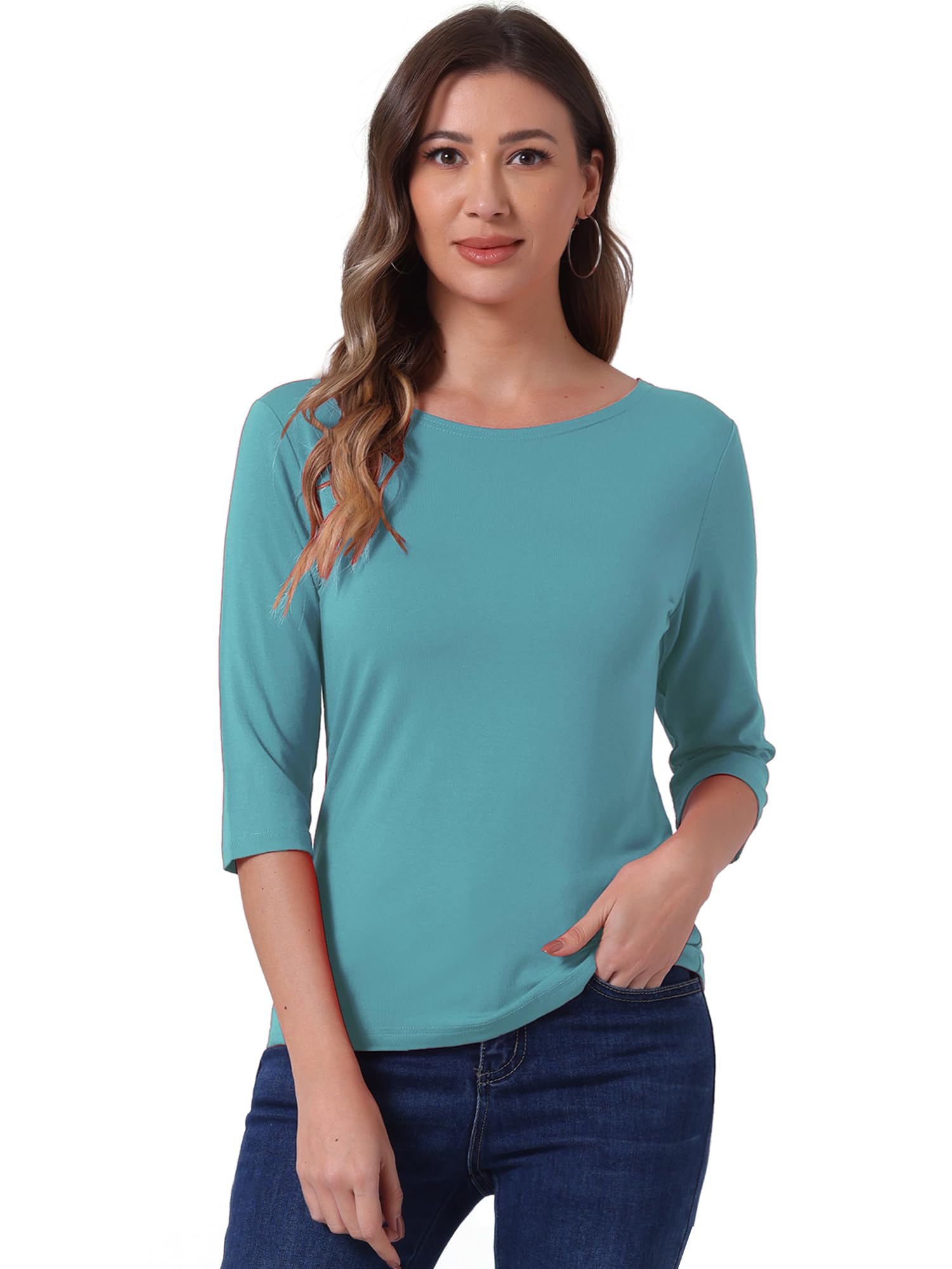 T-shirt slim ajusté col rond résistant aux déformations du quotidien - 6