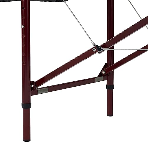 Miniatura 3 de Master Massage Zephyr - Mesa de masaje portátil y ligera, mesa de tatuaje, cama de spa (negro, granate)