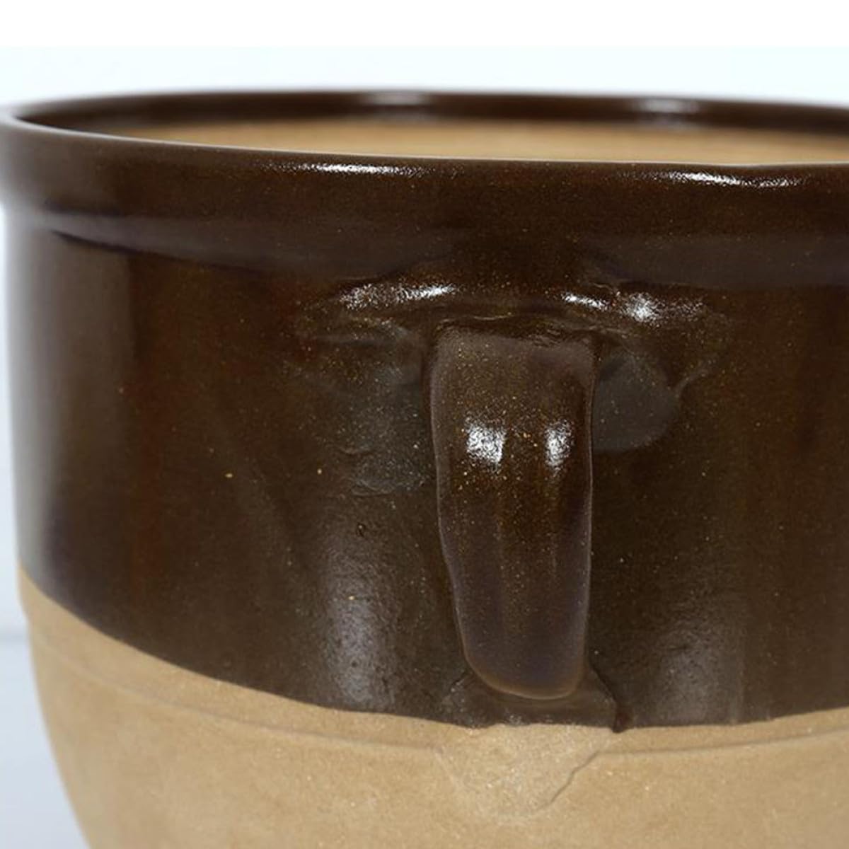 TIDTALEO Cazuela de Barro de 2l Doble Asa, Loza de Calidad Calentamiento Uniforme y Antiadherente Adecuado para Utensilios y Complementos de Cocina