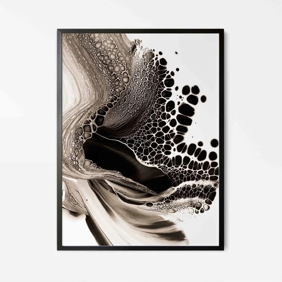 Peinture sur toile art fluide nordique impression vintage