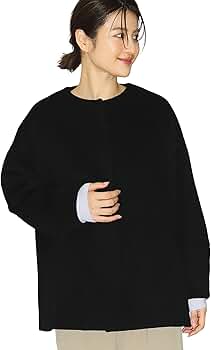 B:MING by BEAMS / ウール ノーカラー ショートコート　ブラック B:MING by BEAMS（ビーミングバイビームス）の「B:MING by BEAMS