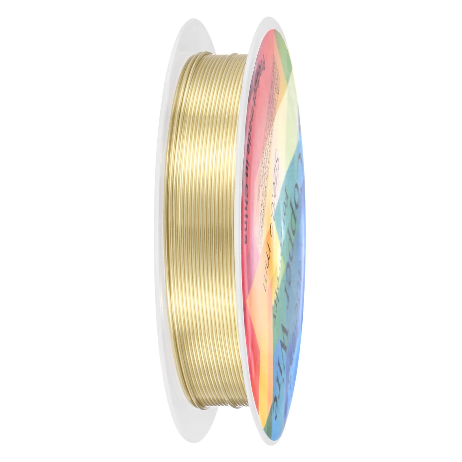 M METERXITY 0.6mm/22 Gauge Copper Wire 4m/13.1ft, Light Golden