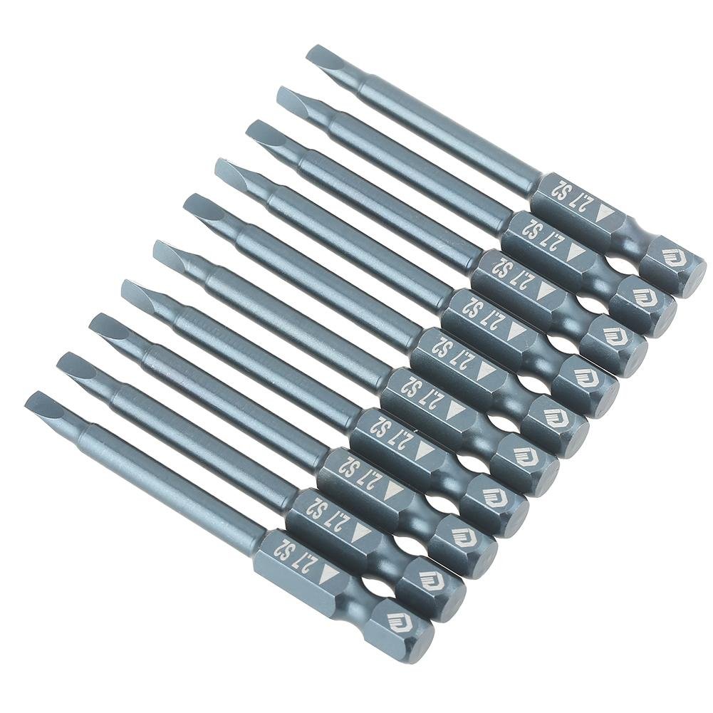 Teocpai 5 stuks magnetische schroevendraaiers, S2-staal, lengte 50mm, driehoekige kop, 1,8-3 mm