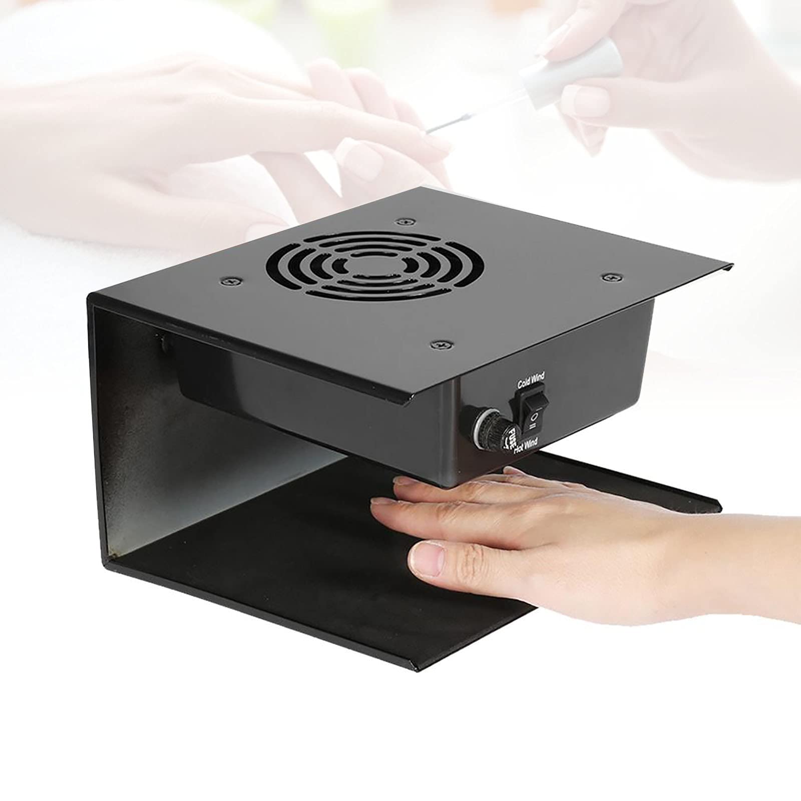 PENNY73300W Air Nail Fan Blow Dryer Gel Dry Curing Nail Art Gel Polish Dryer Cold Warm Air Dryer Professional Salon Nail Art for Hands Feet