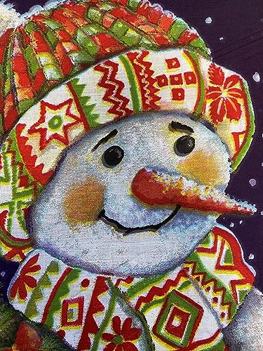 Kampala Hill Vintage Snowman Bedding Festive Christmas Xmas Duvet Cover Set Double - Image 2