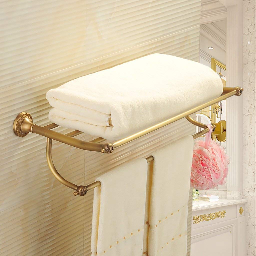 LYGXWJFC Portasciugamani, portasciugamani da Bagno in Stile retrò in Finto Bronzo portasciugamani da Bagno
