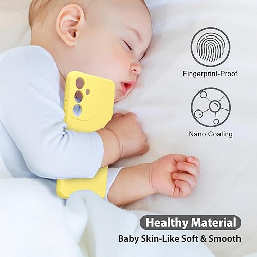 Miniatura 6 de oakxco Funda para teléfono Samsung Galaxy S24 de silicona líquida, fina y delgada de gel de goma suave TPU cubierta simple para mujeres y niñas,