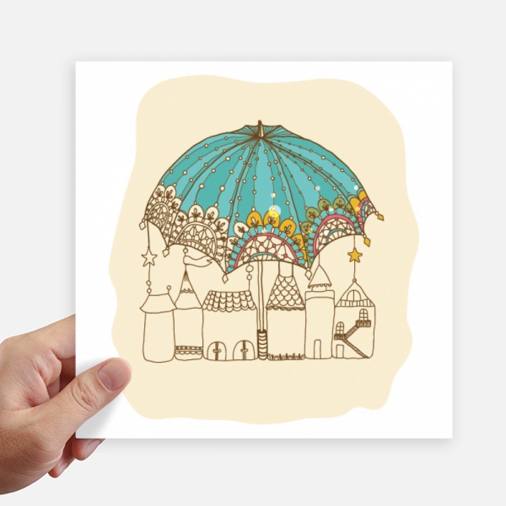 Stickers cuadrados de lluvia adhesivos decorativos de 20cm para portátil y moto