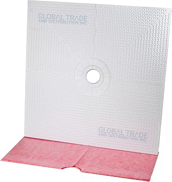 Prova TT8008PAN04 Waterproofing Shower Center Drain Pan 48" x 48" Floor Tray
