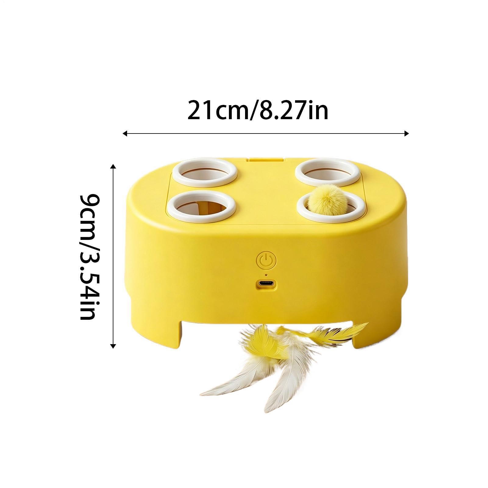 Giocattolo Elettronico Gatti Elettronico Pet Intelligente a Rotante con | Giocattolo Rotante per L'Arricchimento del Adatto a Casa Camera Interno Esterno Antistress E