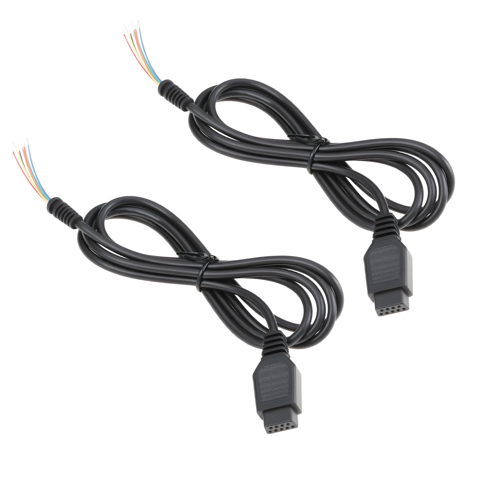Emagtech 2 Pcs Joysticks Replacement Db9 Cable 1.5M Compatible With Atari Compatible With Commodore C64