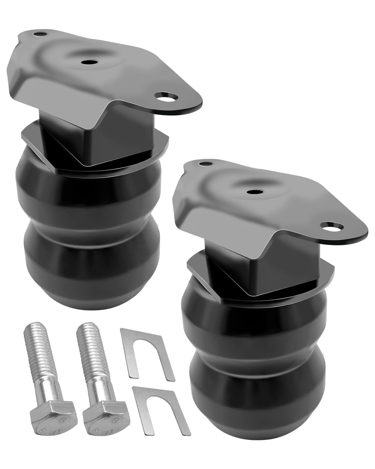 FR250SDJ Rear Bump Stops Compatible with Ford F250 Super Duty 2WD 4WD 2017-Present, Rear Rubber Helper Suspension Spring Kits Reduce and Stabilize