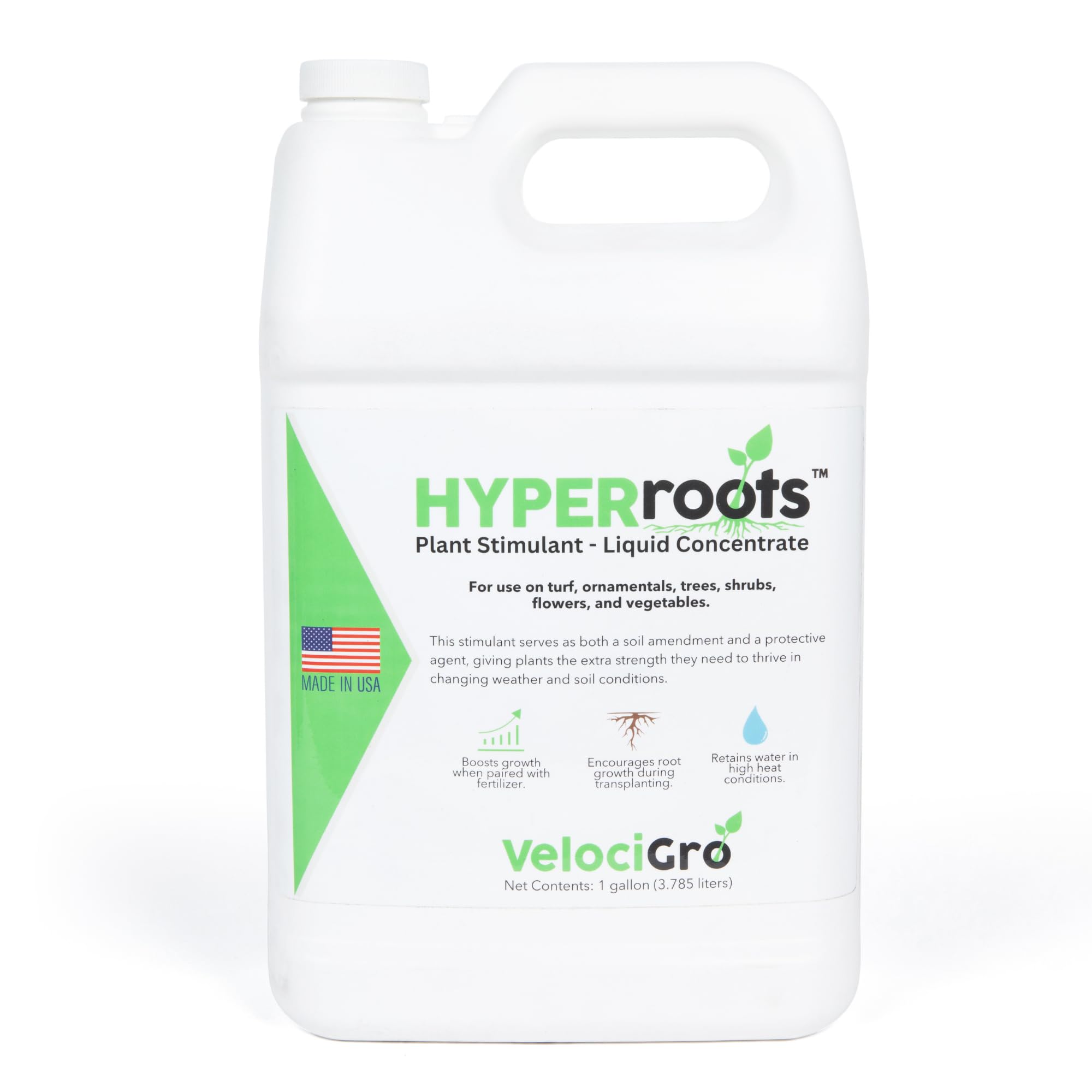 HYPERroots Liquid Concentrate Root Stimulator for Plants, 1 Gallon, Plant Growth for Greenhouses and Farms, Maxicrop Enhancer for Trees, Boosts Vitality, Resilience, and Growth