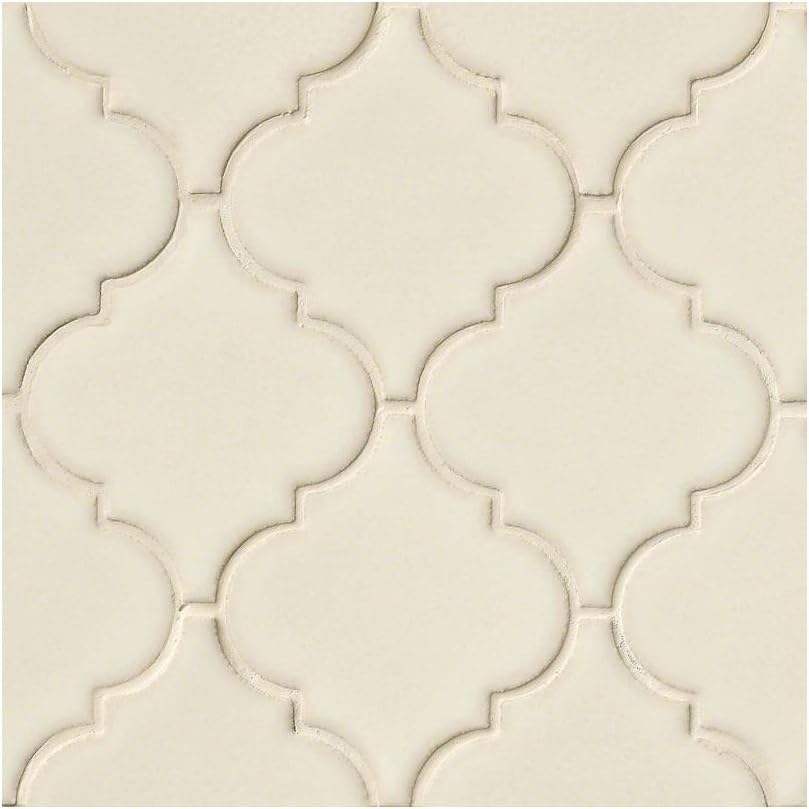 Highland Park Antique White Arabesque 15.5 in. X 10.5 in. 10 Pieces Per Box