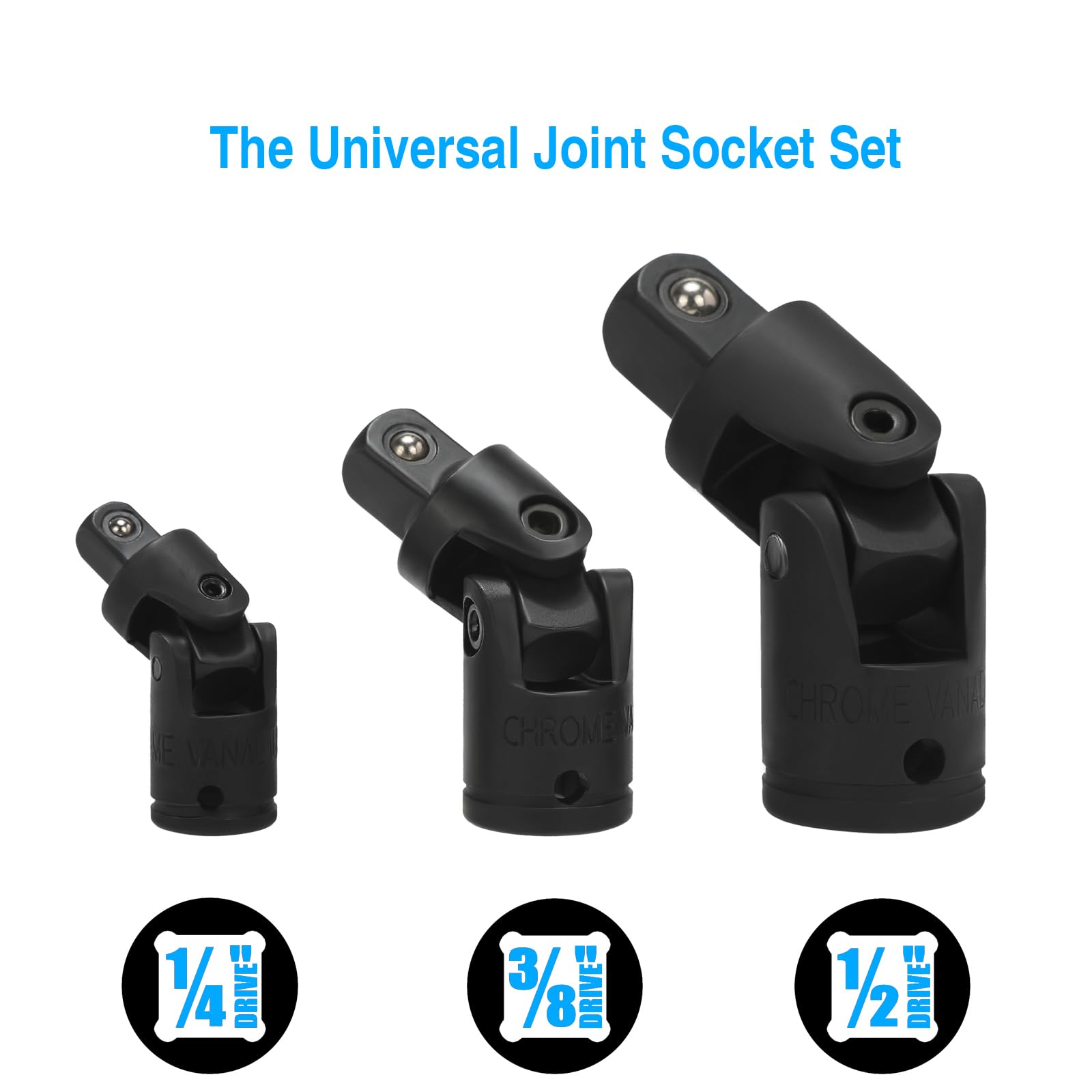 VASTOOLS Universal Joint Socket Adapter And Reducer Set