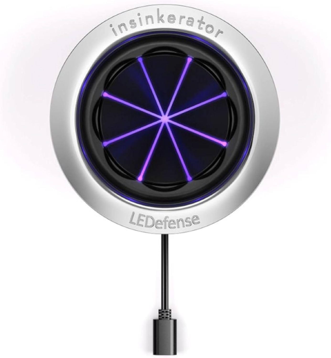 INSINKERATOR LEDefense Garbage Disposal Flange, Antimicrobial LED Accessory for INSINKERATOR Garbage Disposals, FLG-SS-LED