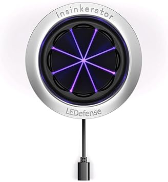 INSINKERATOR LEDefense Garbage Disposal Flange, Antimicrobial LED Accessory for INSINKERATOR Garbage Disposals, FLG-SS-LED