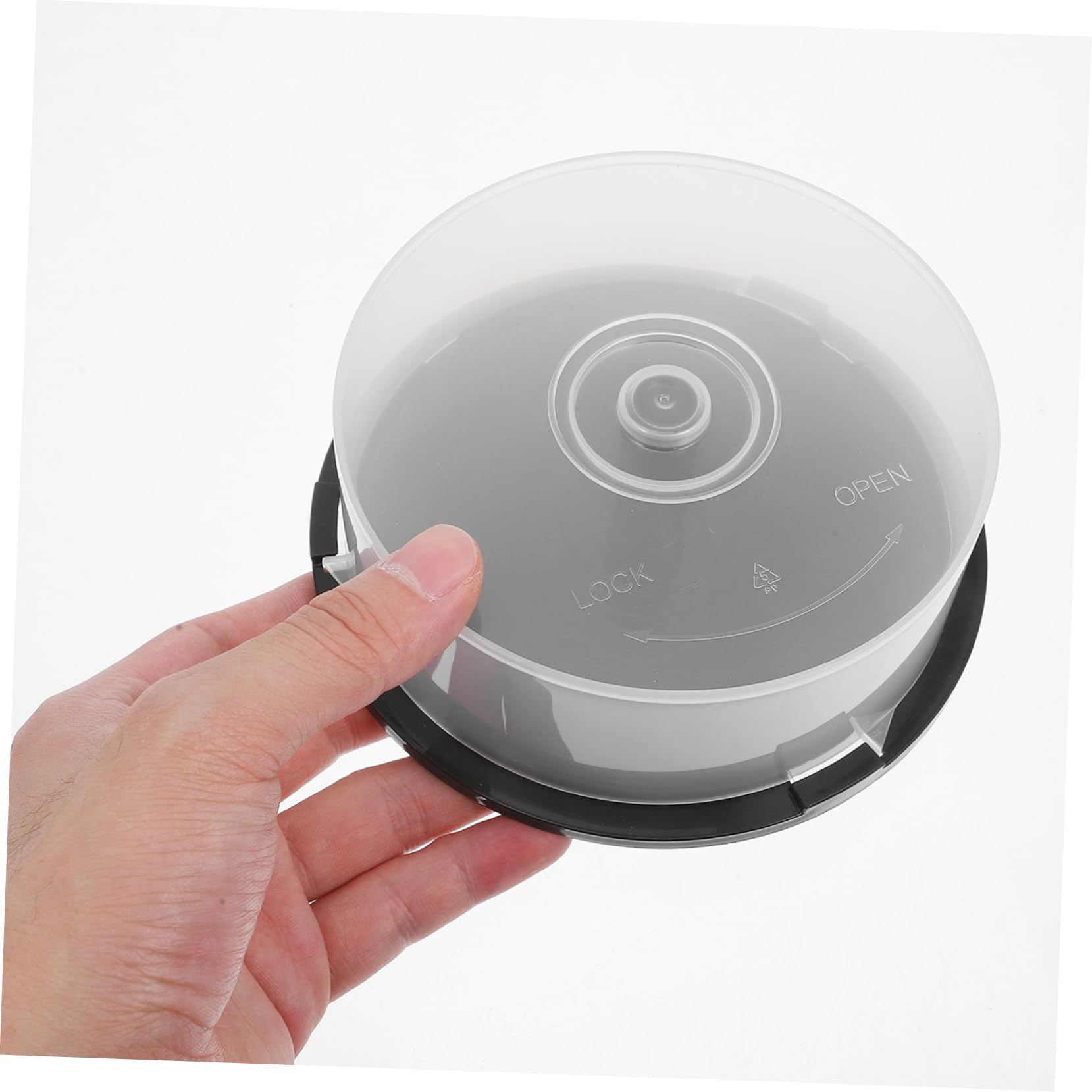 TOPBATHY Cajas De Almacenamiento Para Cd Capacidad 25 Soporte Redondo Para Dvd Contenedor Vacío Cd Casa Oficina Bar