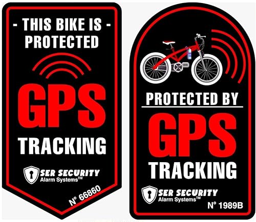HS Adhesivo de seguimiento GPS de advertencia 2 piezas Alarma de rastreador Coche - Bicicleta - Adhesivo de parachoques protegido para motocicleta