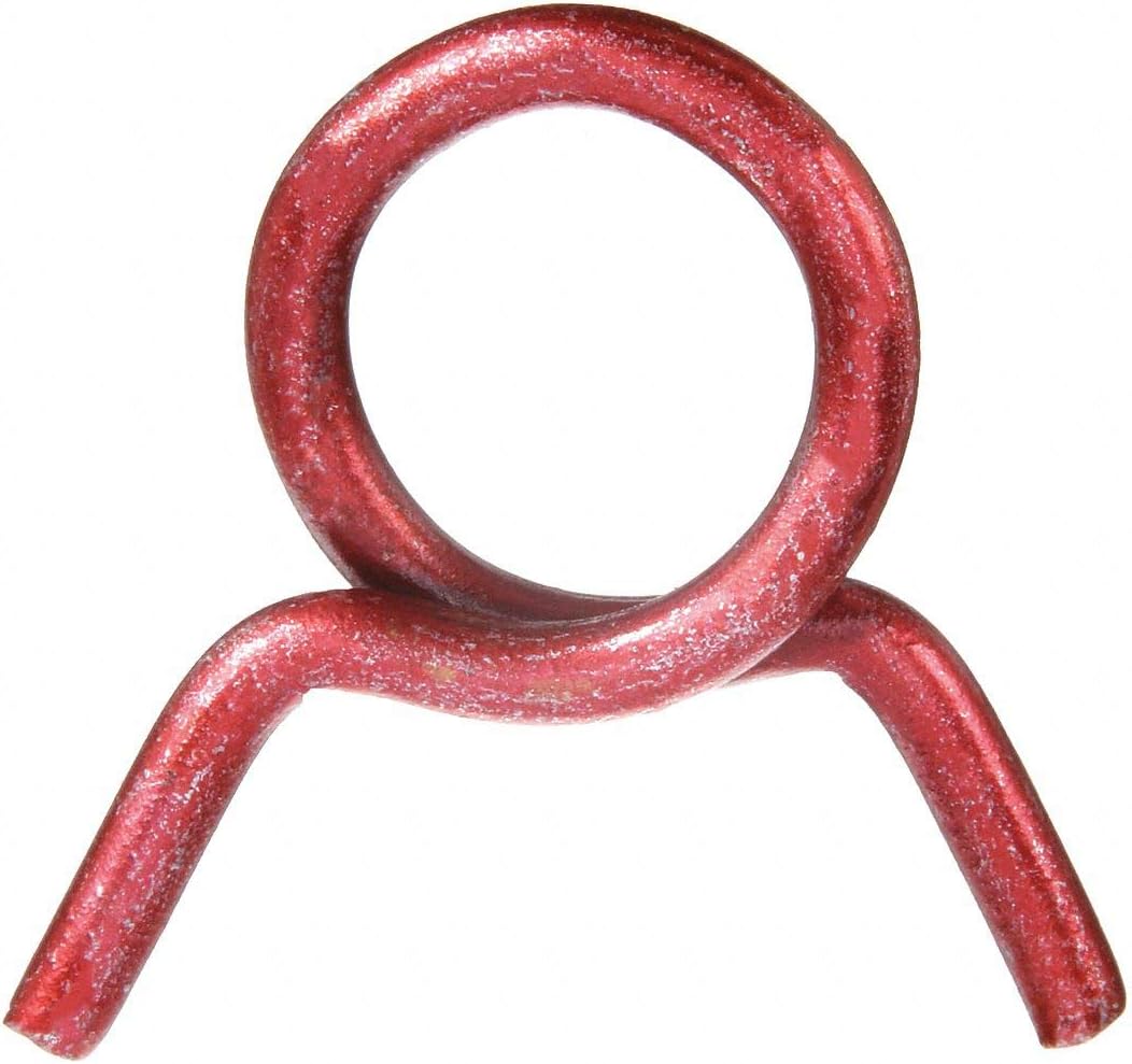 Hose Clamp: Zinc-Plated Steel, 43/64 in “ 45/64 in Clamping Dia, Red, 0.112 in Wire Dia, HC-11ST R, 2UTJ5