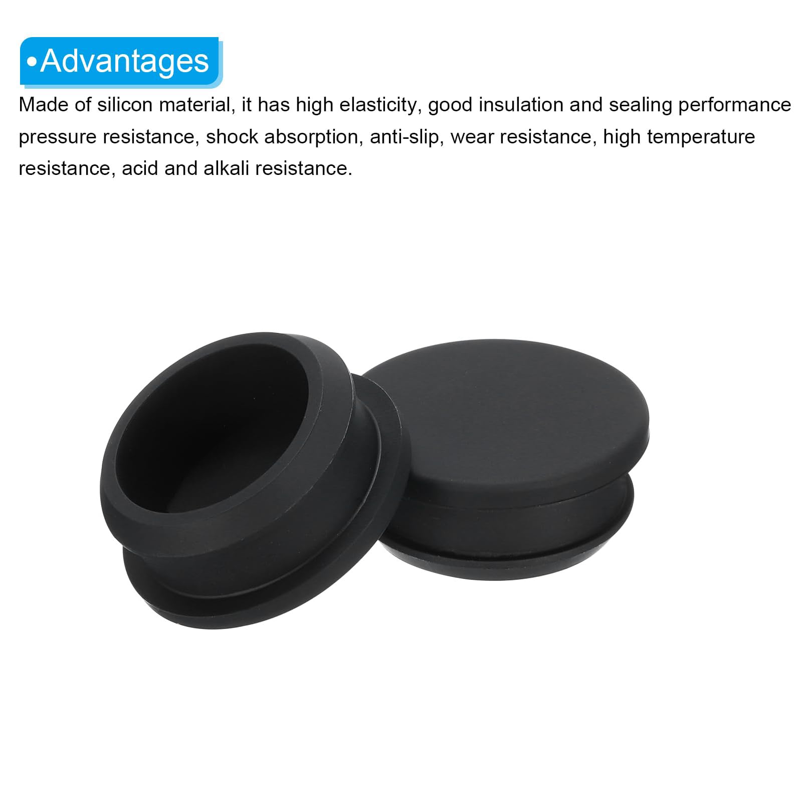 TOP-VIGOR 5Pcs Silicone Snap in Locking Hole Plugs, 32.6mm Diameter Hole Stoppers - Image 3