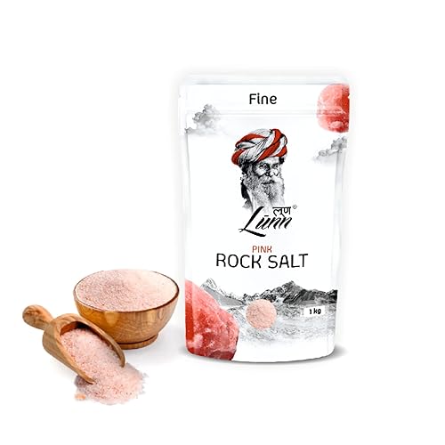 LUNN Sal de roca rosa de grano fino natural 35.27 oz (1 kg) LUNN Sal de roca rosa de grano fino natural 35.27 oz (1 kg)