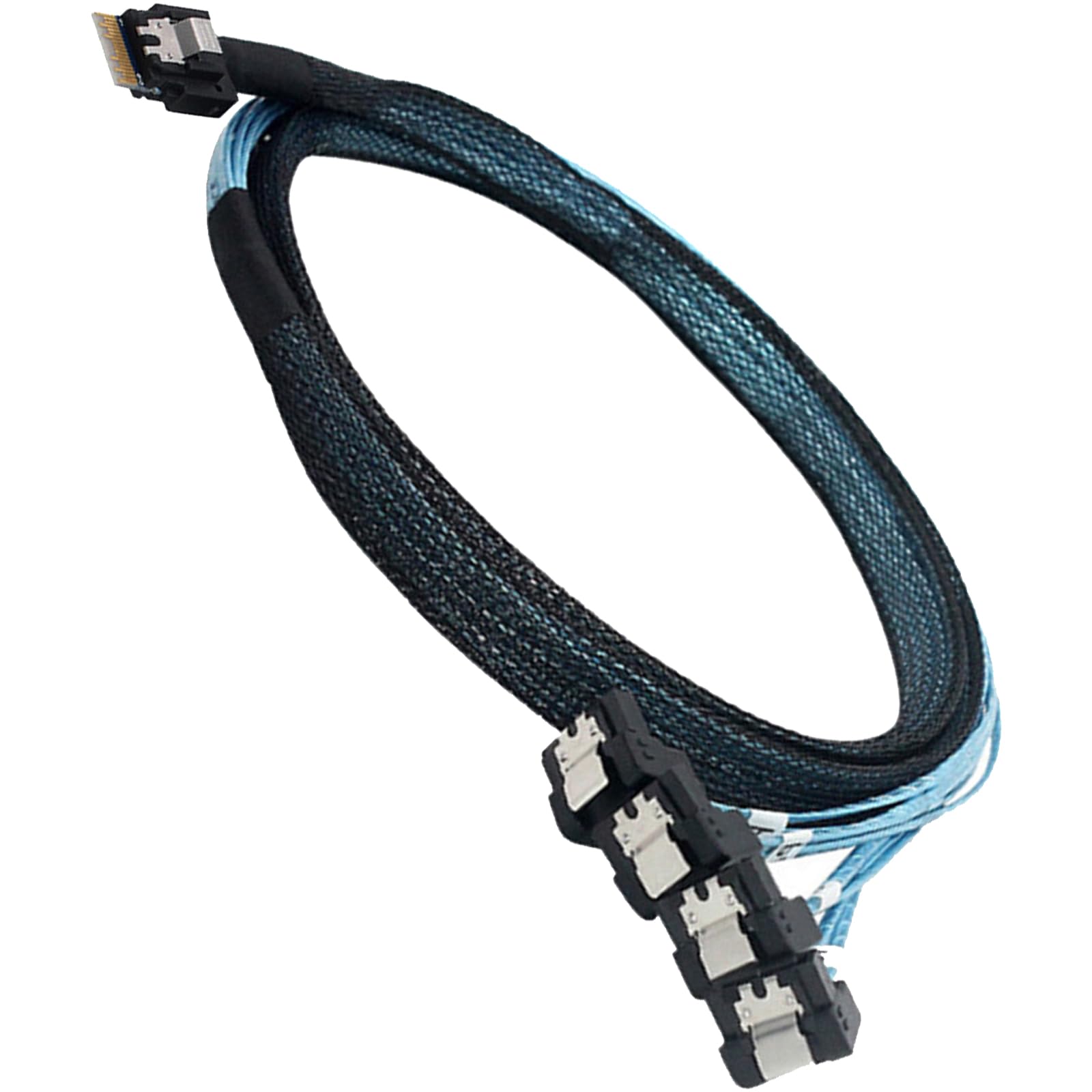 Cable SAS4.0 8654 4I a 7P PCIe4.0 con terminaciones robustas para sistemas críticos 8