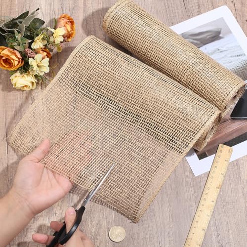 Poly Ruban de Jute en Polyester Beige Idéal pour Vos Chemins de Table et Décors de Mariage - 4