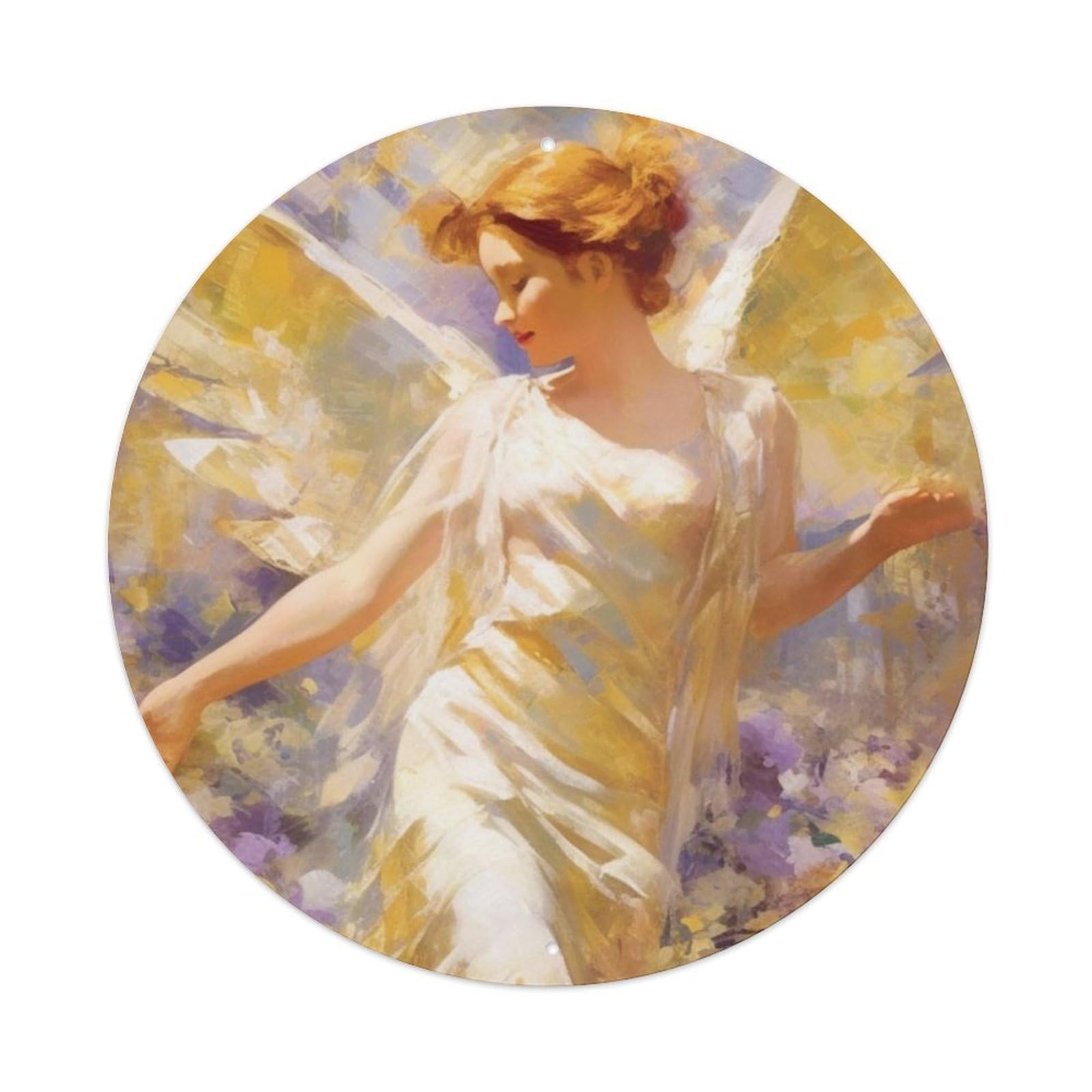 Vintage Angel The Beauty of An Angel Metal Tin Sign