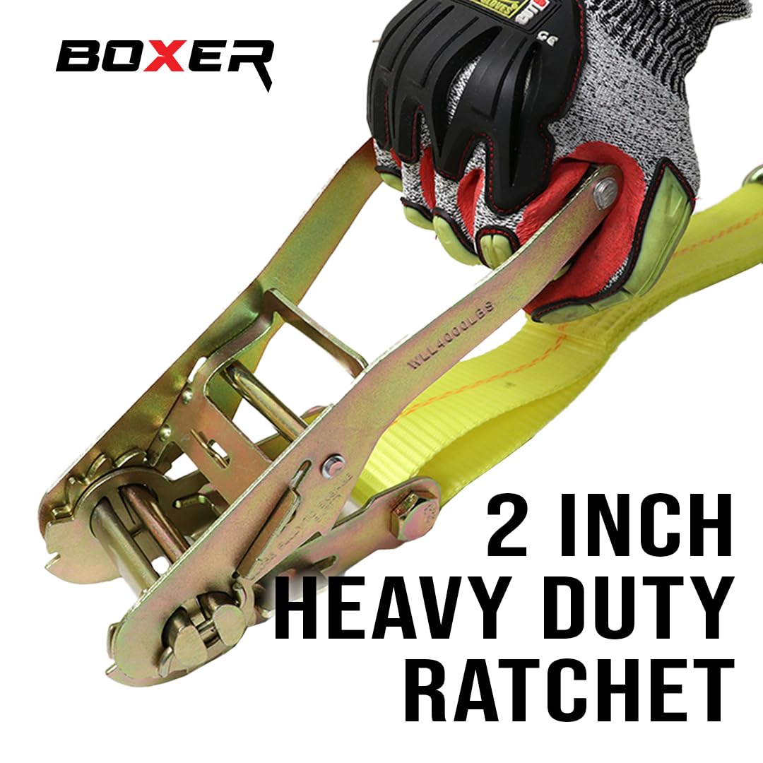 Snapklik.com : Boxer 2IN. X 1FT. Flat Hook Ratchet Replacement End 2 Pack