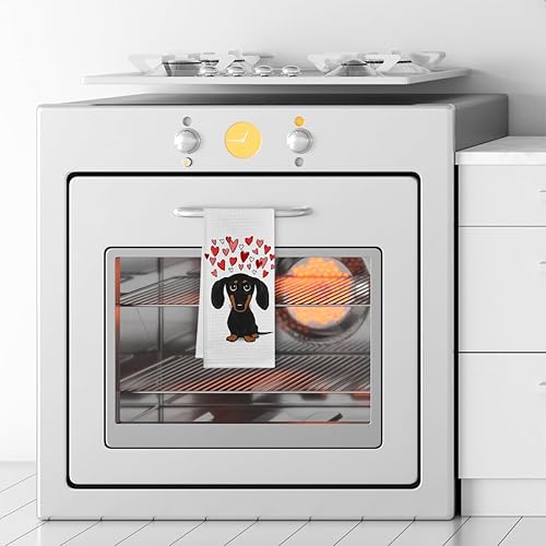 Miniatura 3 de GICHUGI Lindas toallas de cocina de perro salchicha  Regalos de perro salchicha  Toallas de mano para perro Weiner de 16 x 24 pulgadas, paños de té