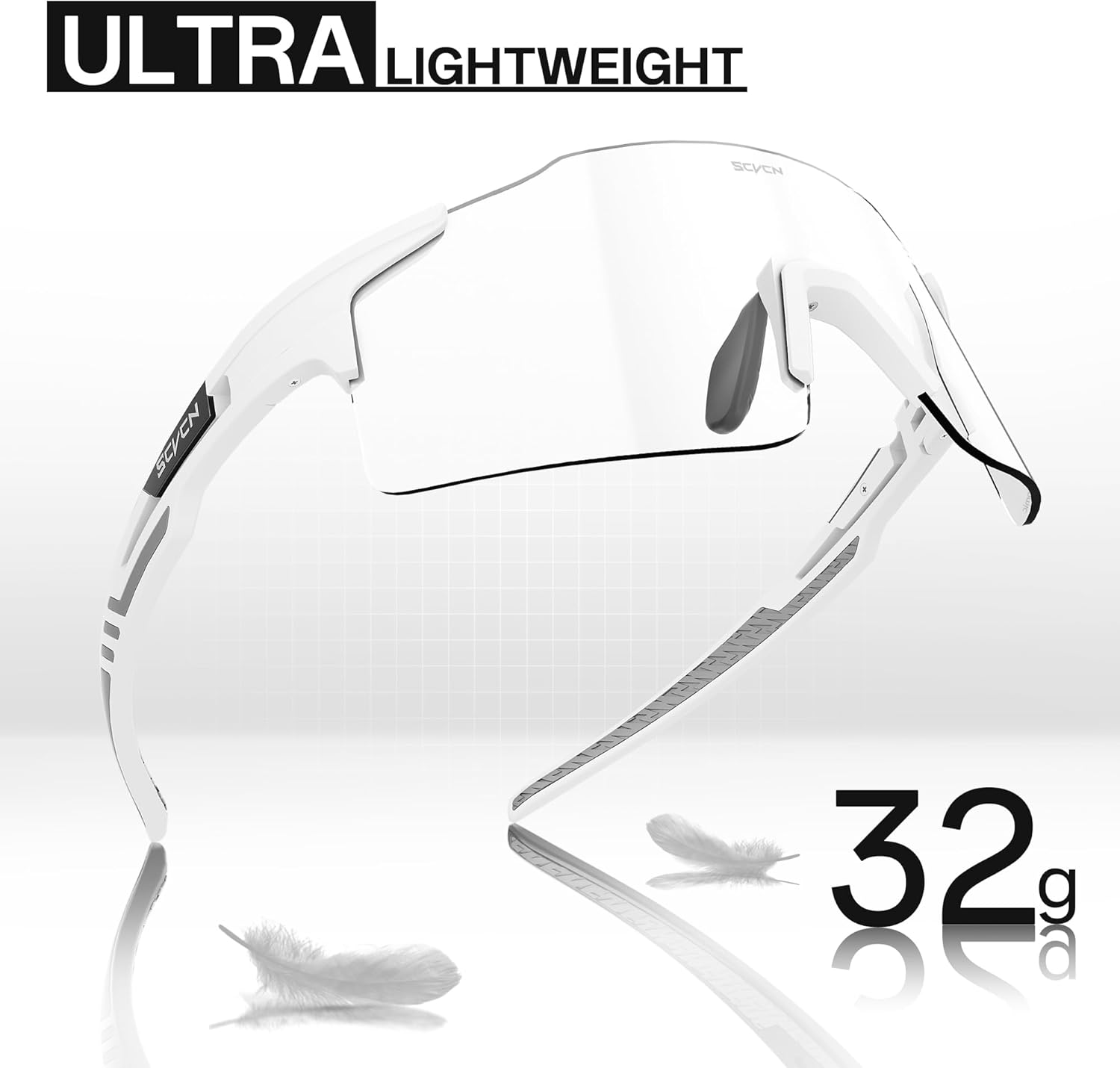 SCVCN Photochromic Cycling Glasses Sports Sunglasses Men Women Clear Bicycle MTB UV400 Protection TR90 Frame Bike - Image 7