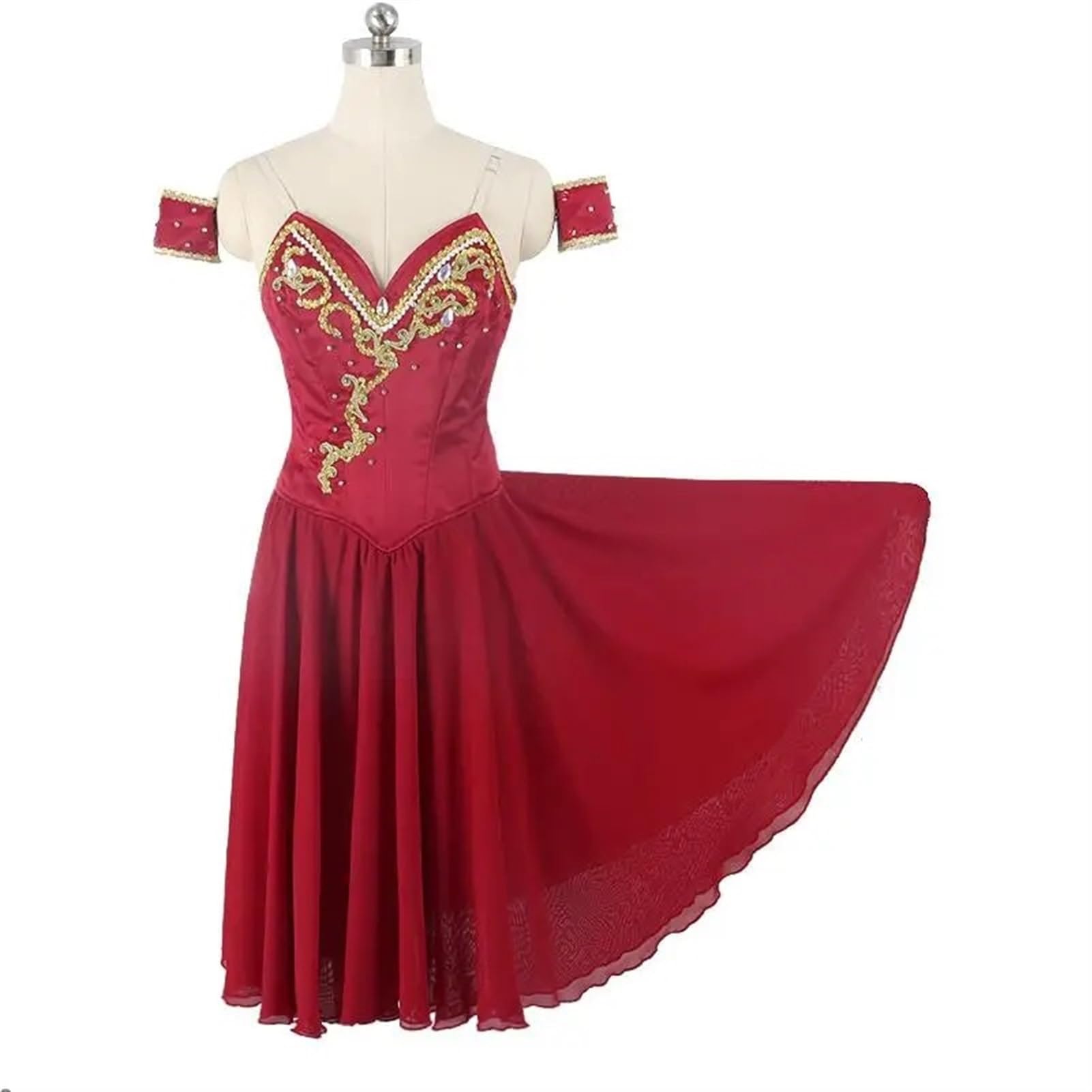 Jupe danse lyrique en mousseline rouge idéale pour vos galas de fin d'année
