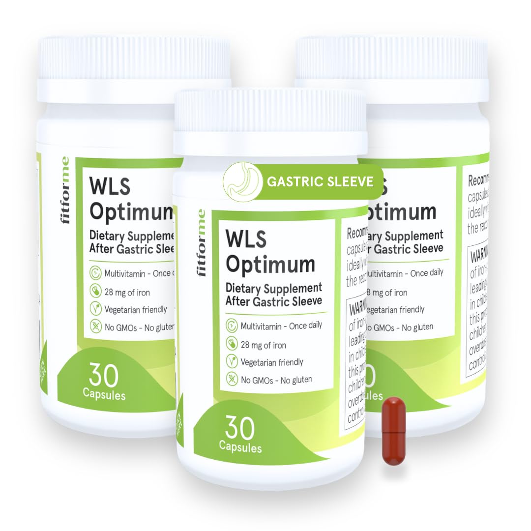 FitForMe Bariatric Multivitamin, Tailored for Gastric Sleeve Surgery – One-a-Day Capsule, 3-Month Supply, 90 Count, Easy-to-Swallow WLS Optimum Capsule, Scientifically Formulated – for Men & Women