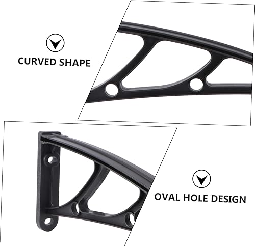 Miniatura 4 de Yardwe 2 piezas de soporte de toldo de patio, soporte de cubierta de policarbonato para ventana, toldos exteriores para puertas, soportes de