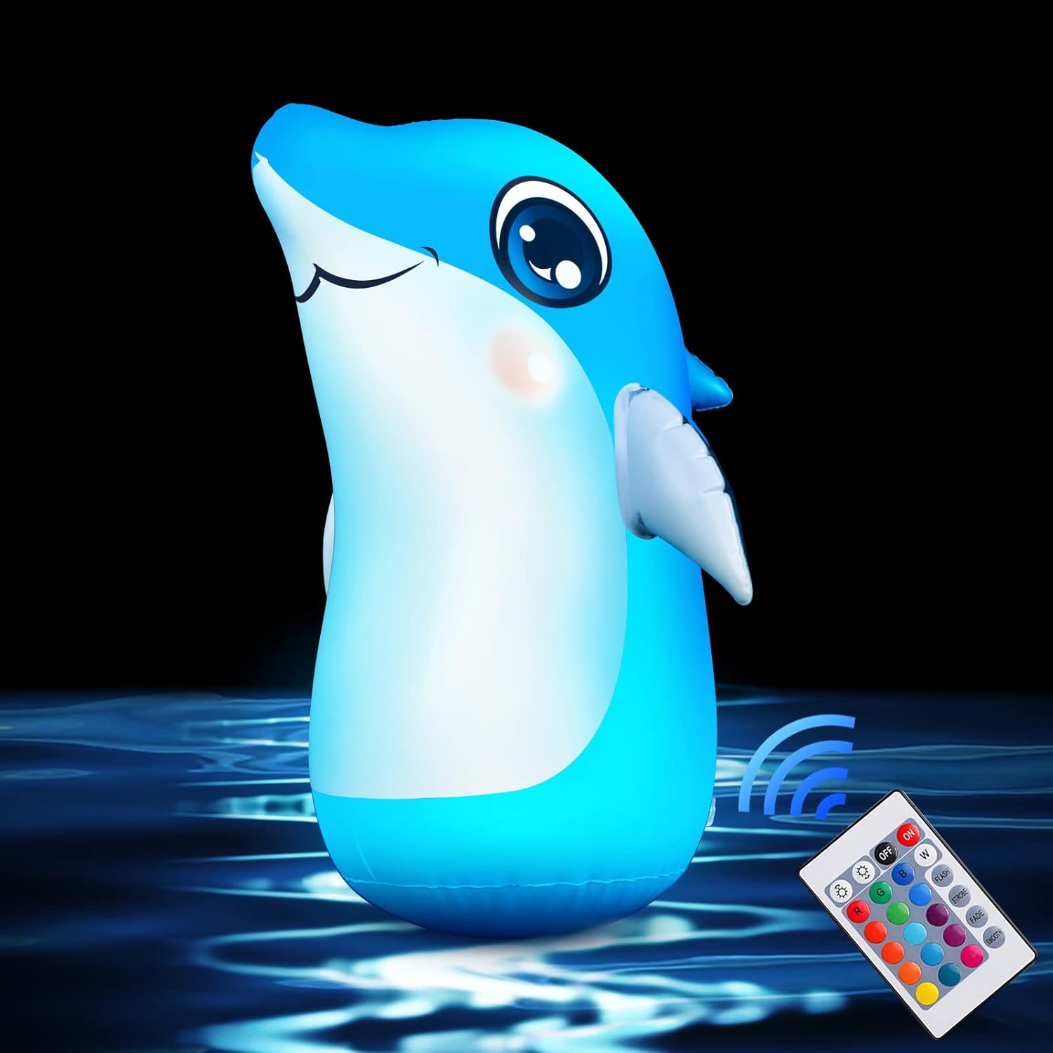 XLYLKS LED Dolphin Toys, 3 Pack 2 in 1 Pool Toys, 25 inch